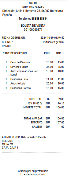 Updated and professionalized ticket format for clearer transaction details, enhancing brand perception and allowing customization with logos and personalized messages for customers.